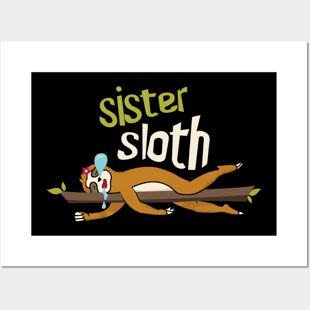 Sister Sloth Wall Art by Tesszero